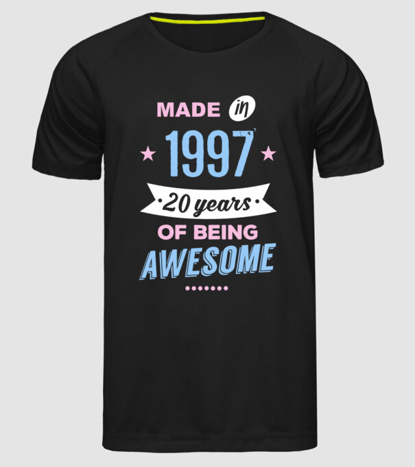 Made in - 1997 model negru pe tricou