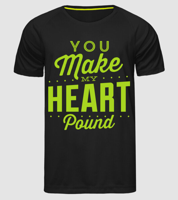 Make my heart model negru pe tricou