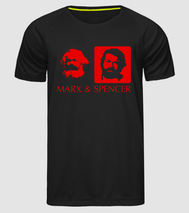 MARX and Spencer model negru pe tricou