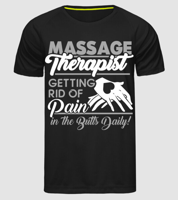 Massage pain model negru pe tricou