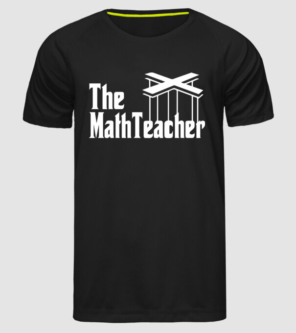 Profesor de matematică Mathteacher Godfather model negru pe tricou