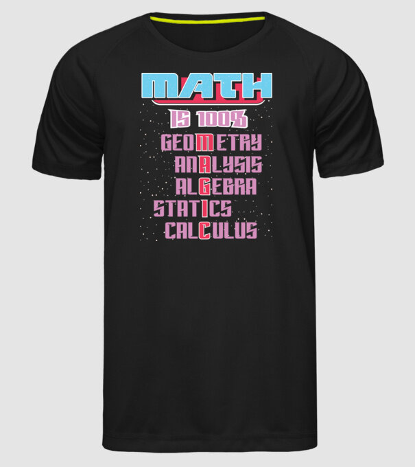 Math magic retro model negru pe tricou