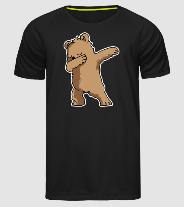 Urs DAB model negru pe tricou