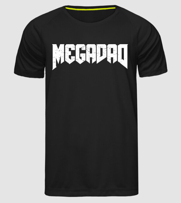 Megadad model negru pe tricou