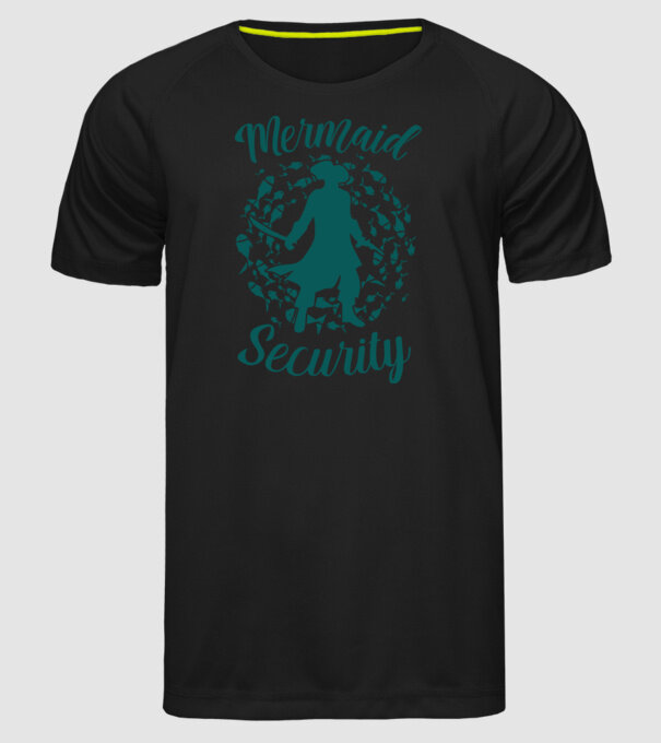 Mermaid Security boys model negru pe tricou