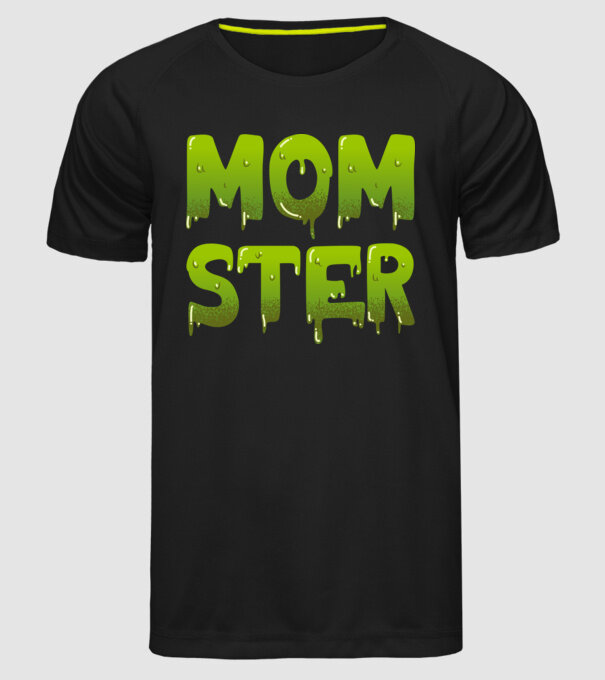 Momster model negru pe tricou