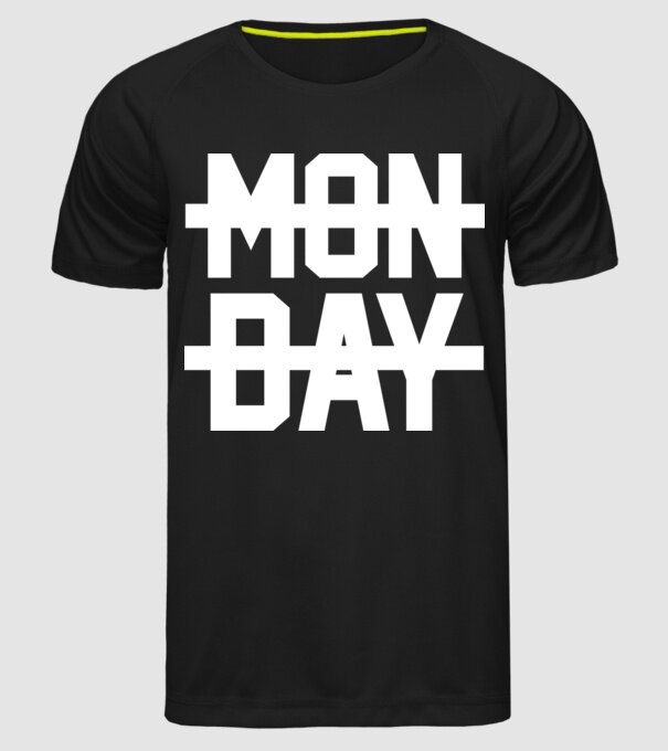 Monday model negru pe tricou