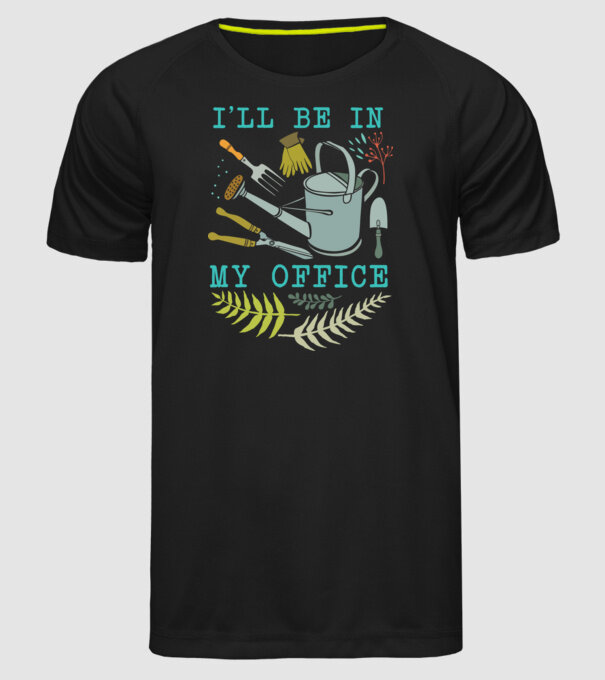 My office model negru pe tricou