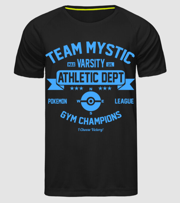 Mystic champions model negru pe tricou