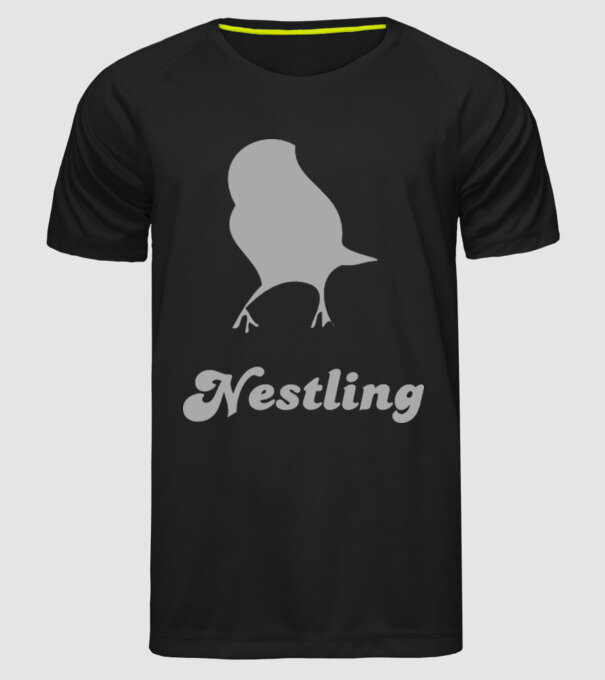 Nestling model negru pe tricou