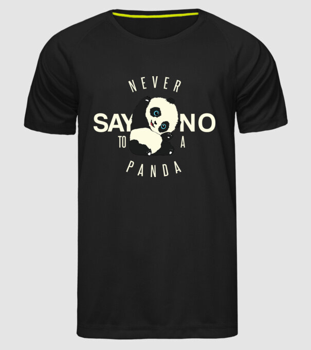 Never say no model negru pe tricou