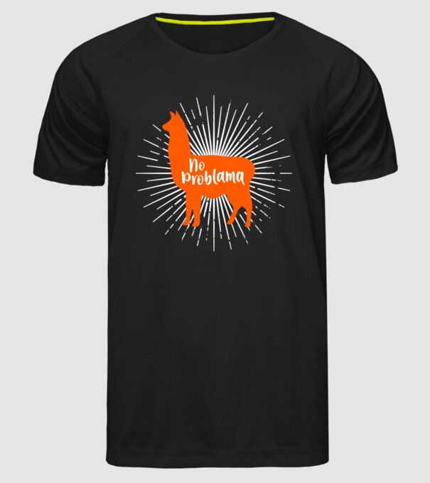 No problama model negru pe tricou