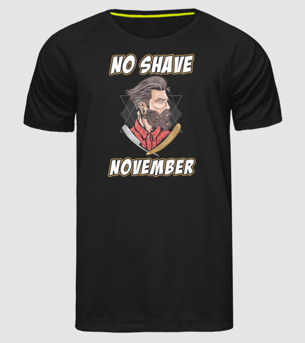 No shave November model negru pe tricou