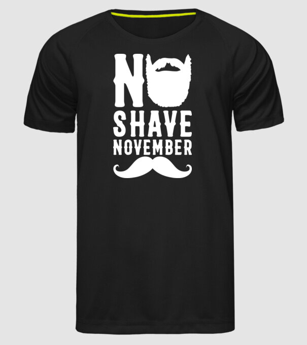 No shave november model negru pe tricou