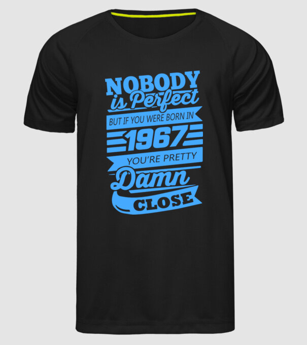 Nobody 1967 model negru pe tricou