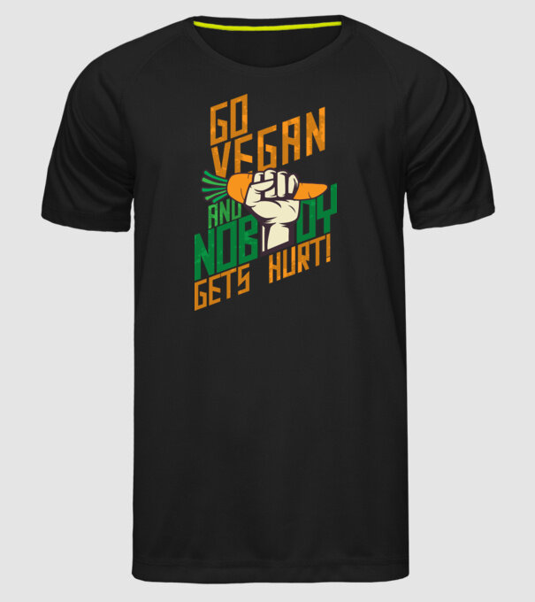nobody get hurt vegan model negru pe tricou