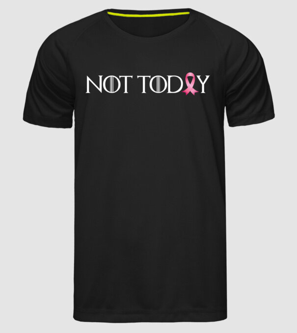 Not today model negru pe tricou