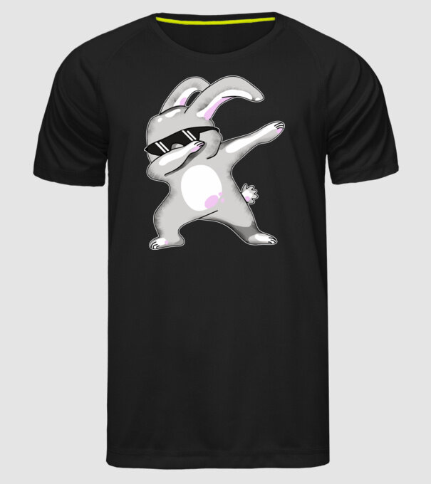 Iepuraș DAB model negru pe tricou