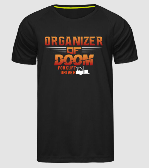 organizer of DOOM model negru pe tricou
