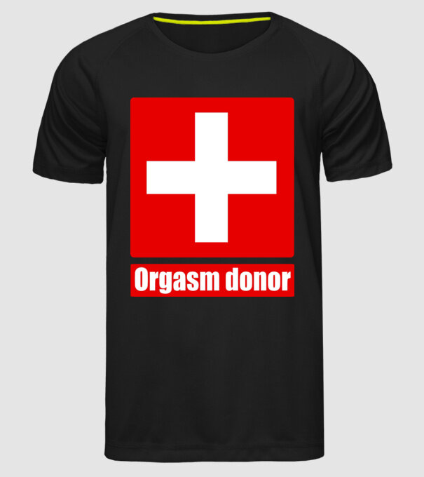 orgasm model negru pe tricou