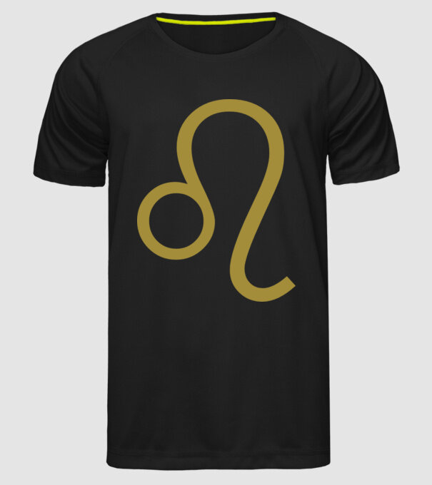 Leo Horoscope model negru pe tricou