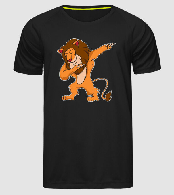 Leu DAB model negru pe tricou