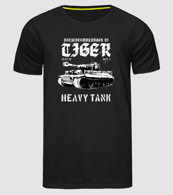 Panzer VI tiger model negru pe tricou