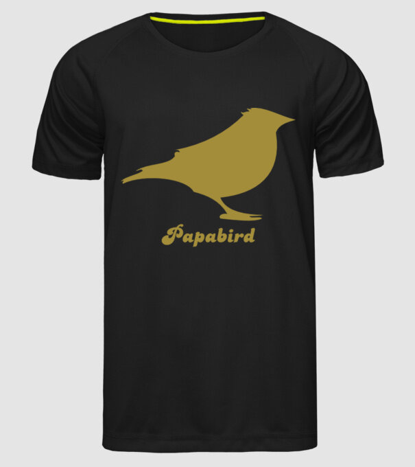Papa bird model negru pe tricou