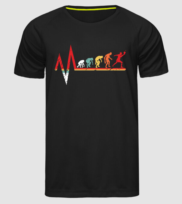 Evoluție ping-pong model negru pe tricou