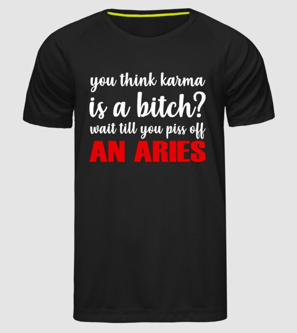 Piss of an ARIES model negru pe tricou