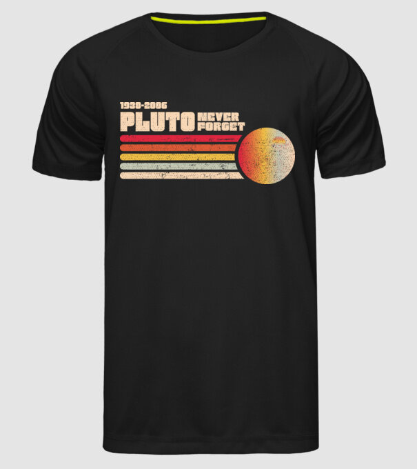 pluto model negru pe tricou