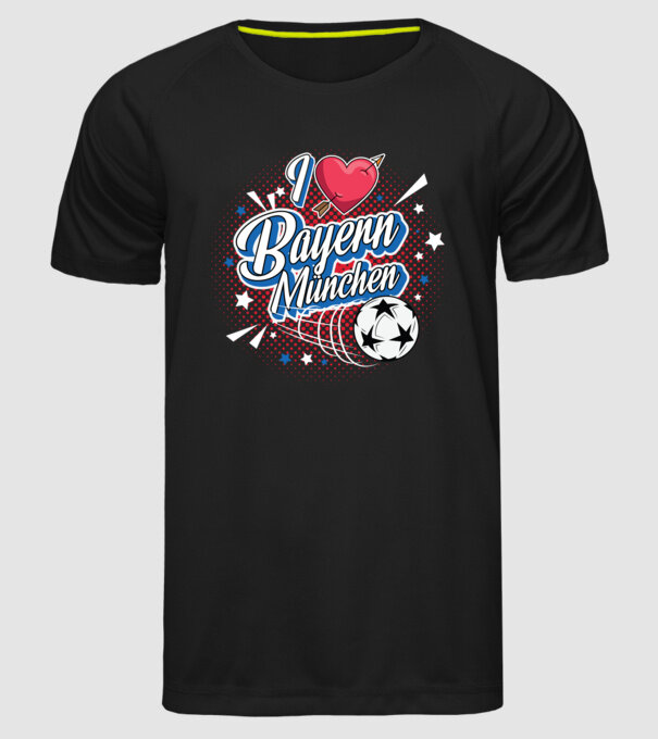 Popart Bayern model negru pe tricou