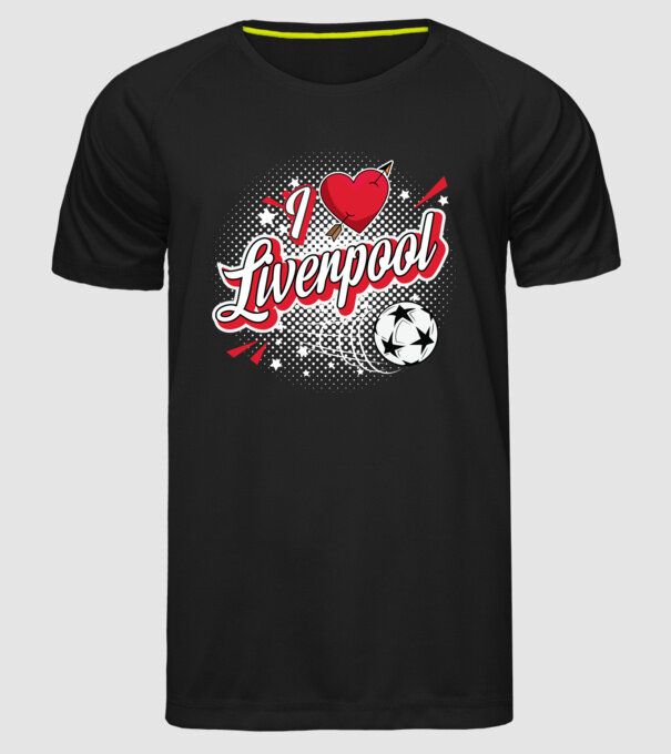 Popart Liverpool model negru pe tricou