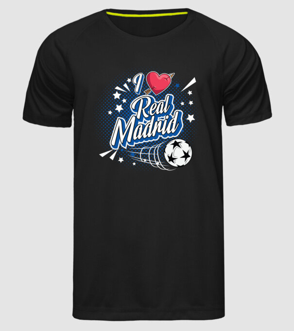 Popart RealMadrid model negru pe tricou