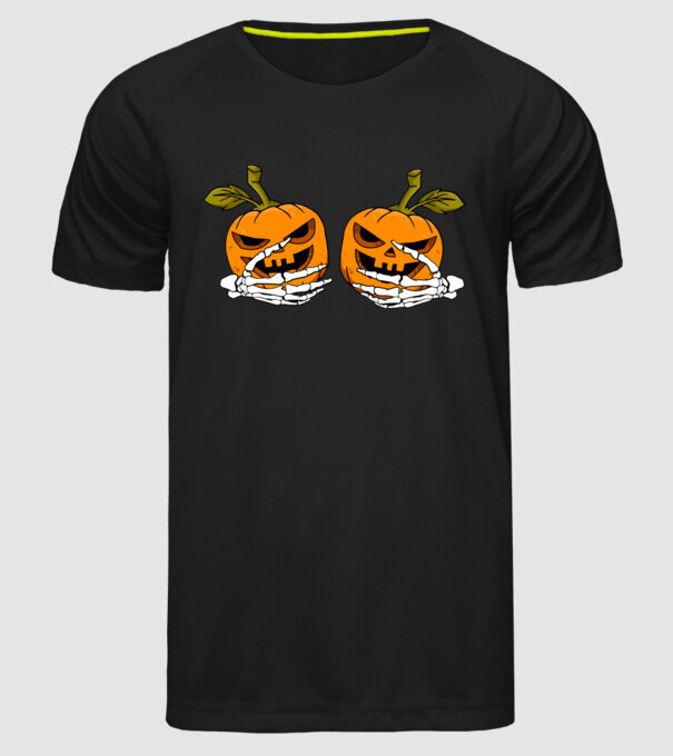 Pumpkin titts model negru pe tricou