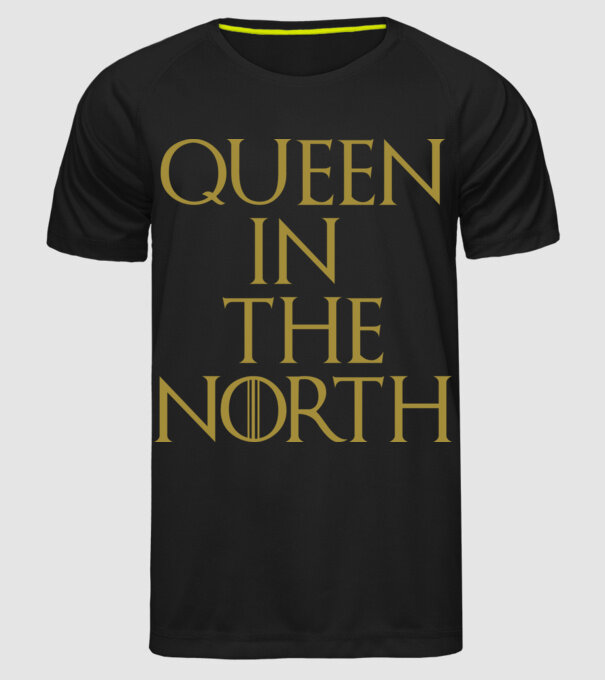 Queen in the North model negru pe tricou