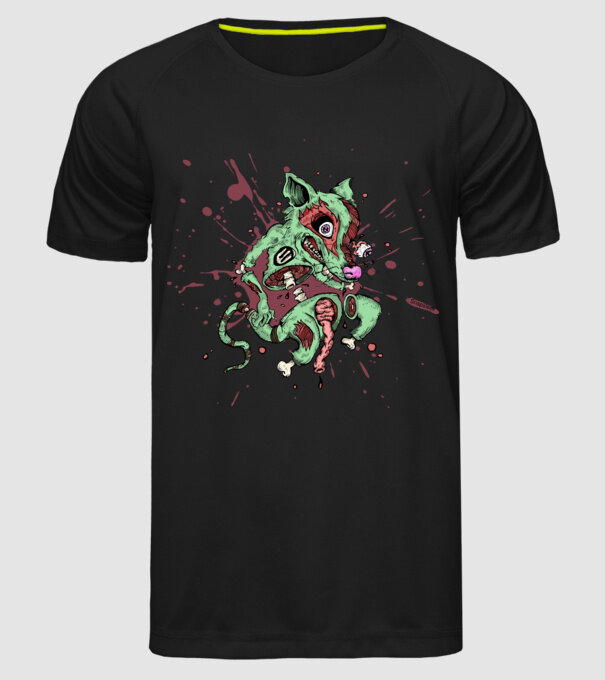 Rat - Snapsleek own model negru pe tricou