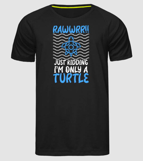 Rawwr turtle model negru pe tricou