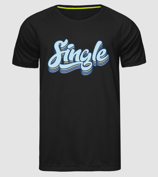 Retro single model negru pe tricou
