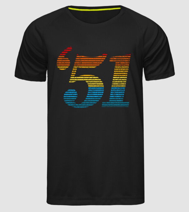 Retro Birthday 1951 model negru pe tricou
