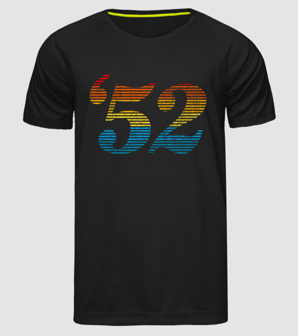Retro Birthday 1952 model negru pe tricou
