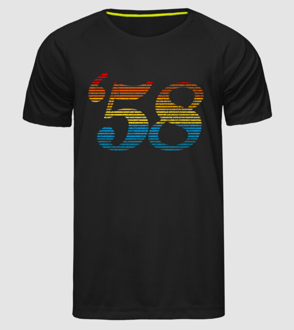Retro Birthday 1958 model negru pe tricou
