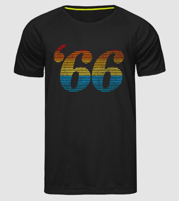 Retro Birthday 1966 model negru pe tricou