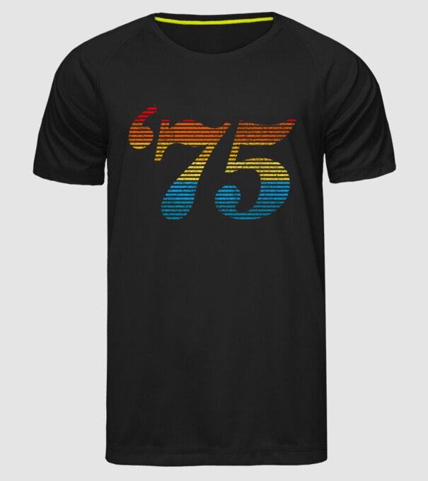 Retro Birthday 1975 model negru pe tricou