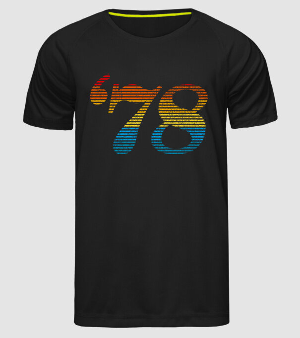 Retro Birthday 1978 model negru pe tricou