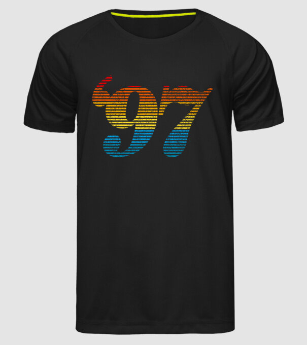 Retro Birthday 1997 model negru pe tricou