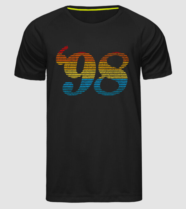 Retro Birthday 1998 model negru pe tricou