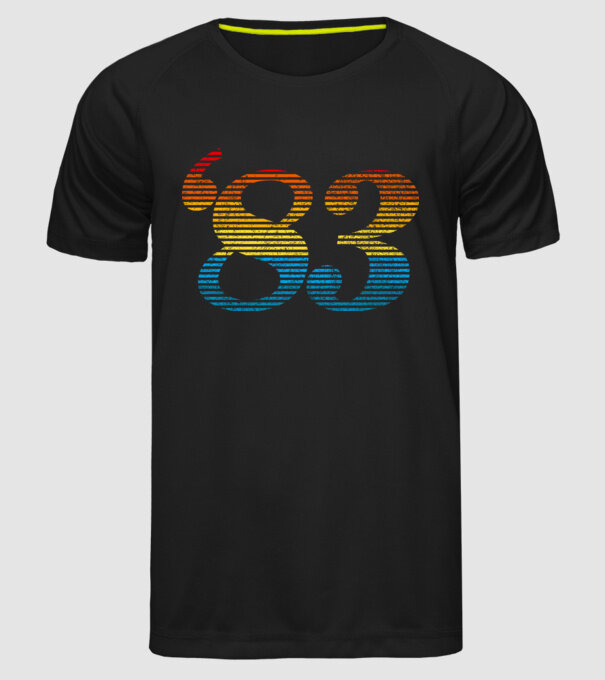Retro Birthday 1983 model negru pe tricou