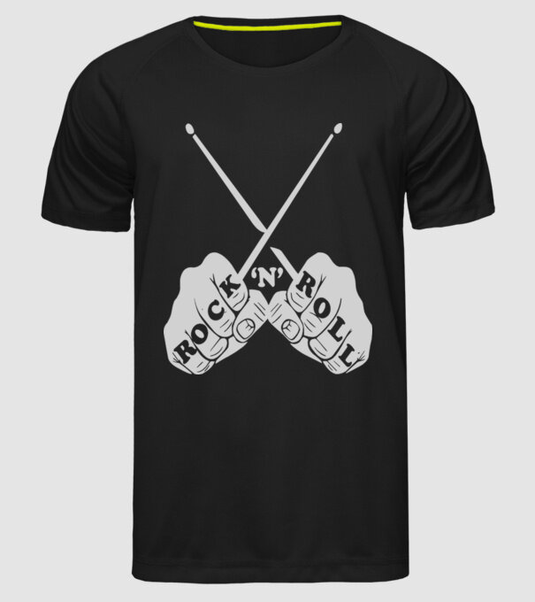 Rock-N-Roll model negru pe tricou