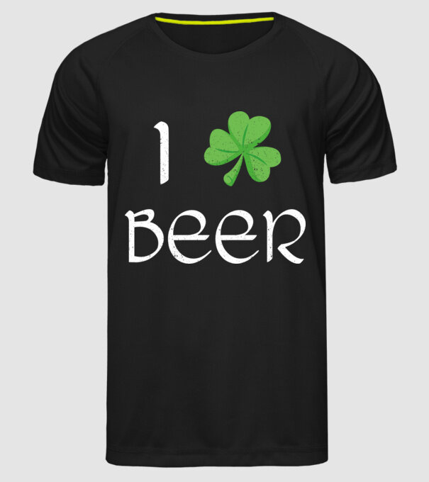 Shamrock beer model negru pe tricou